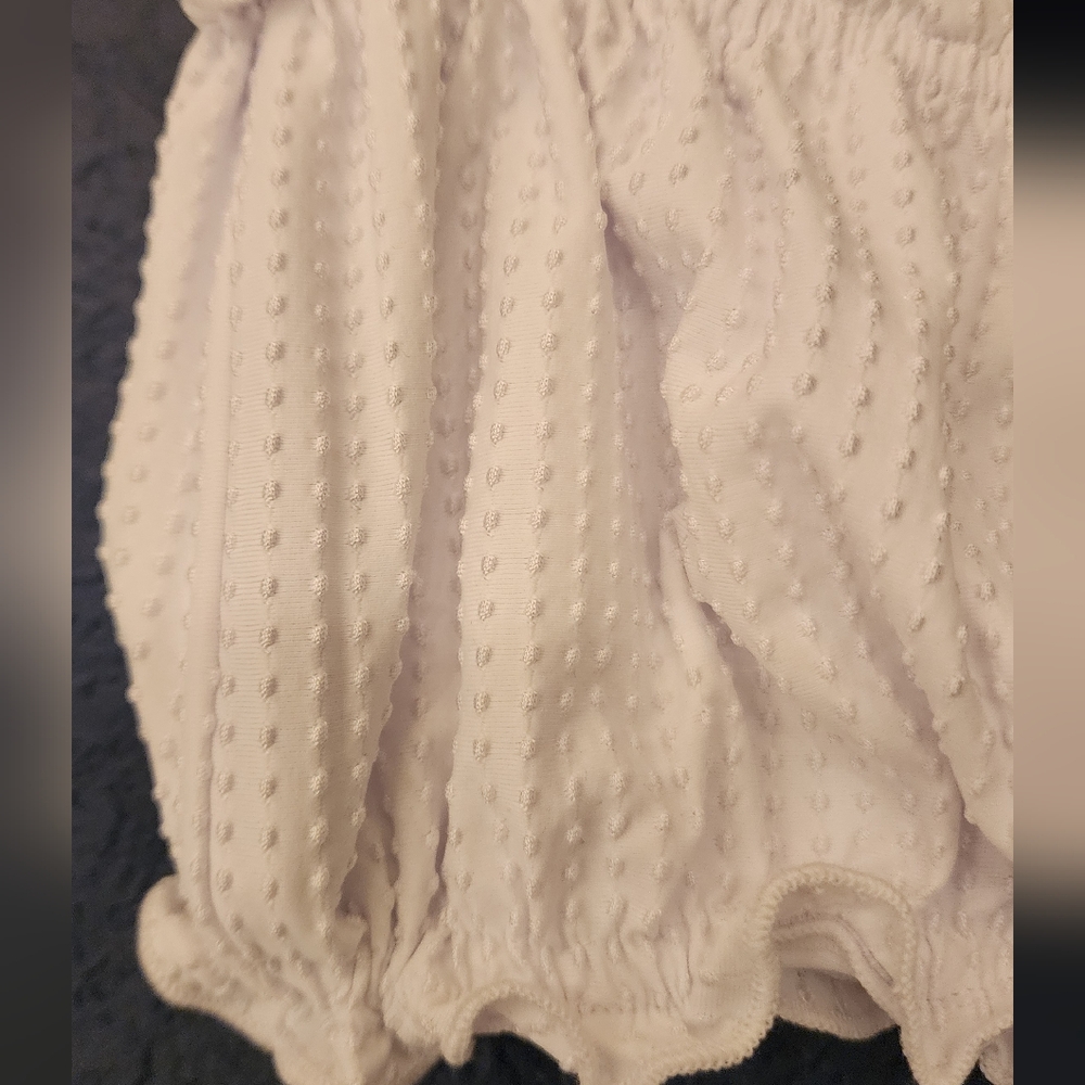 PQ X Amanda Stanton Sail White Remi Ruched Bandeau Size Large - Picture 5 of 9